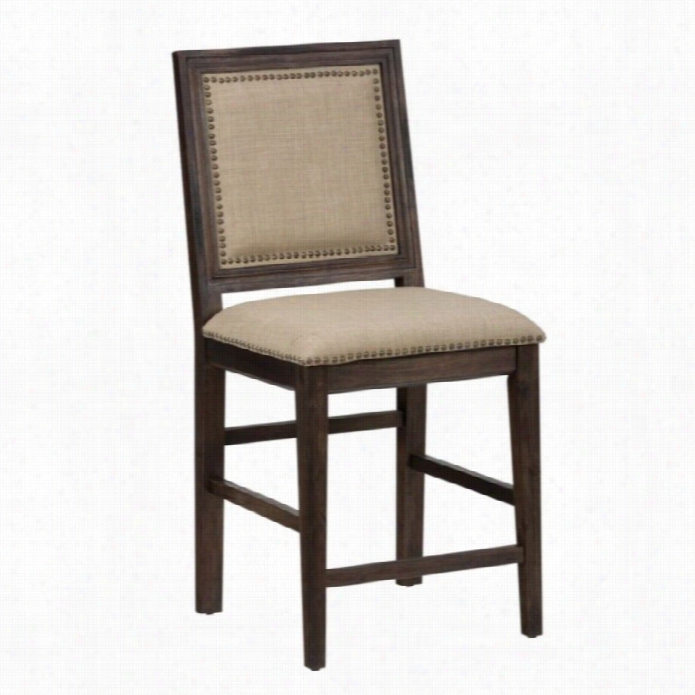 Jofran Geneva Hills Forest Uphol Stered Bar  Stool (set Of 2)