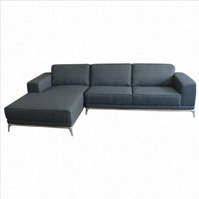 Moe's Cappa Left Sectional In Gray