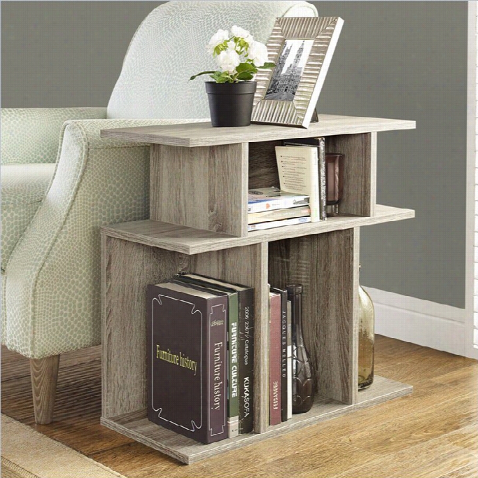 Monarch 24 Accent Side Table In Dark Taupe