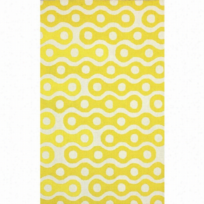 Nuoom 3' 6 X 5' 6 Hand Hooked Sheila Rug In Yellow