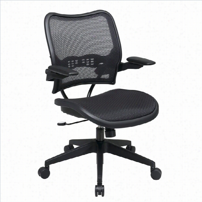 Office Star 13 Series Airgrid Ssat And Back Office Chair With Branch S In Black