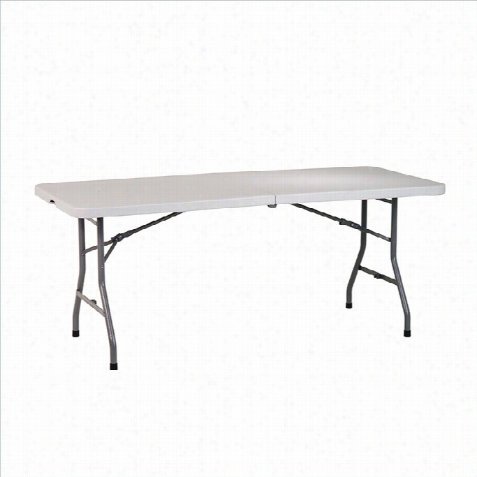 Office Star 6' Resin Rectagnula Rmultipurpose Ccentter Plait Table With Split Tretle Legs