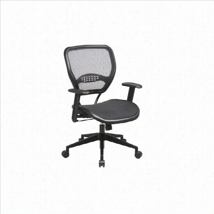 Office Star Space Col Lection: Air Gird Deluxe Ttask Office Chair In Black