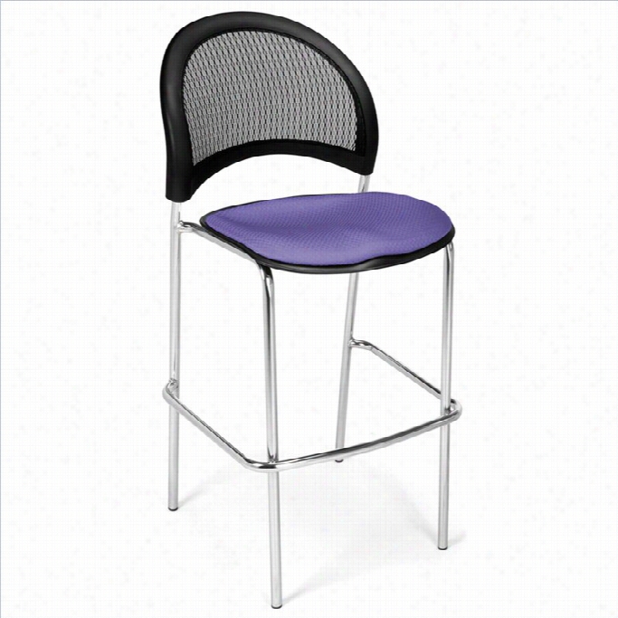 Ofm Moon 31.25 Chrome  Stool In Lavender