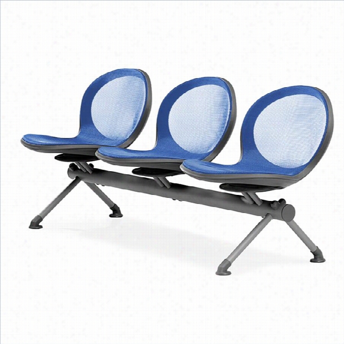 Ofm Net Beam Guest Chair With 3 Seats In Marine