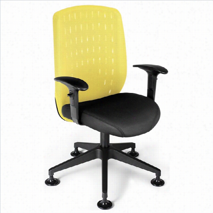 Ofm Vision Executive Gjest Chair In Butterrcup Yellow