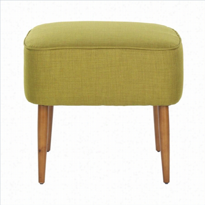 Safavieh Jerry Birch Wood Ottoman In Greenn