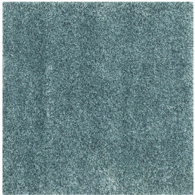 Safavieh New York Shag Turquoise Shag Rug - S Quare 4'