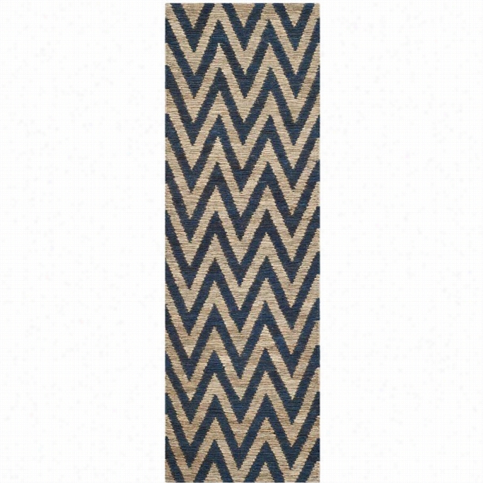 Safavieh Organica Blue Contemporary Rug - Runner 6' X 8'