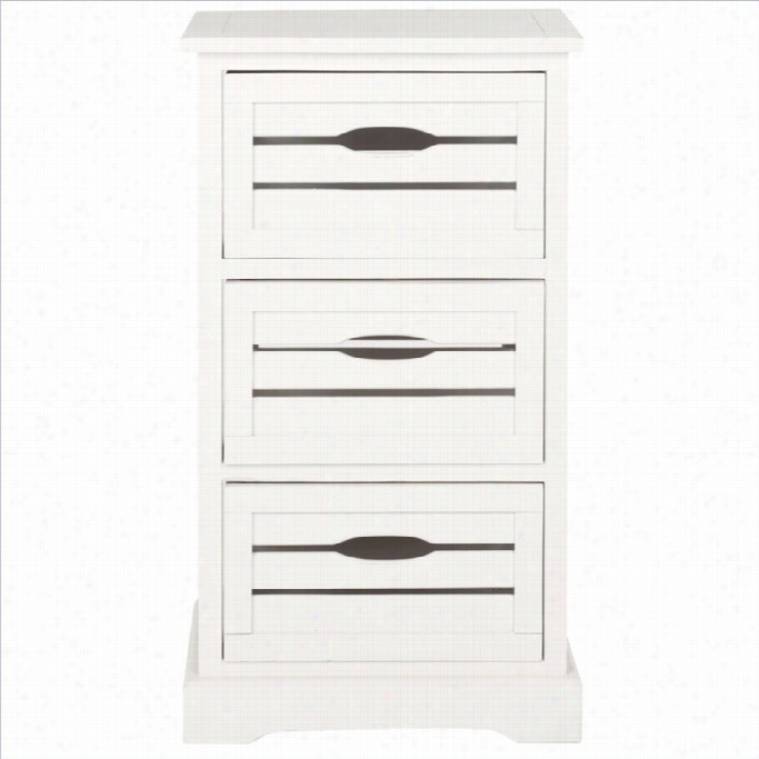 Safavieh Samara Pine 3 Drawer Cabinet In Grey