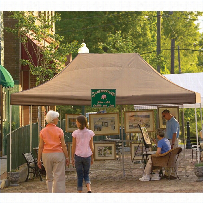 Shelterlogic 10'x15' Pro Pop-up Canopy Straight Leg With Cover In Desert Bronze