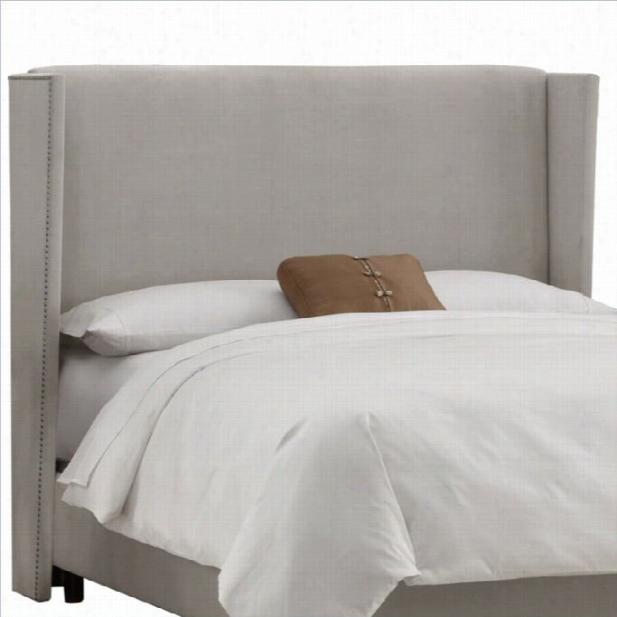 Skkyline Furniture Wingbcak Tufted Headboard In Gray-fukl