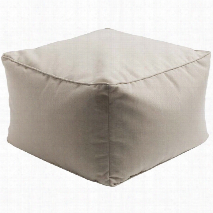 Surya Piper Cube  Pouf Ottoman In Ivory