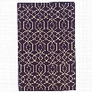 Linon Saloniki 5' x 8' Irongate Wool Rug in Purple