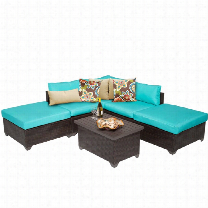 Tkc Belle 6 Piece Outdoor Wicker Sofa Set In Aruba