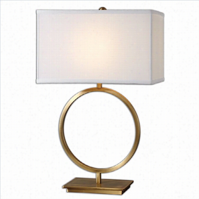 Uttermost Duara Circlr Table Lamp In Plated Brushed Brass