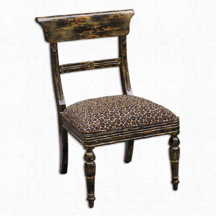 Uttermost Tambra Leopard Print Stress  Chair