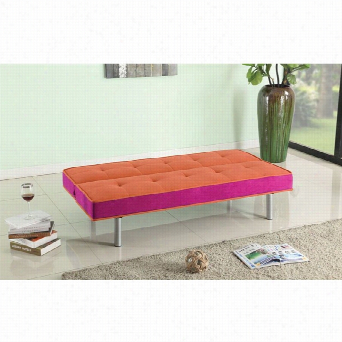 Acme Furniture Hailey Fabric Sofa In Orrange And Purple