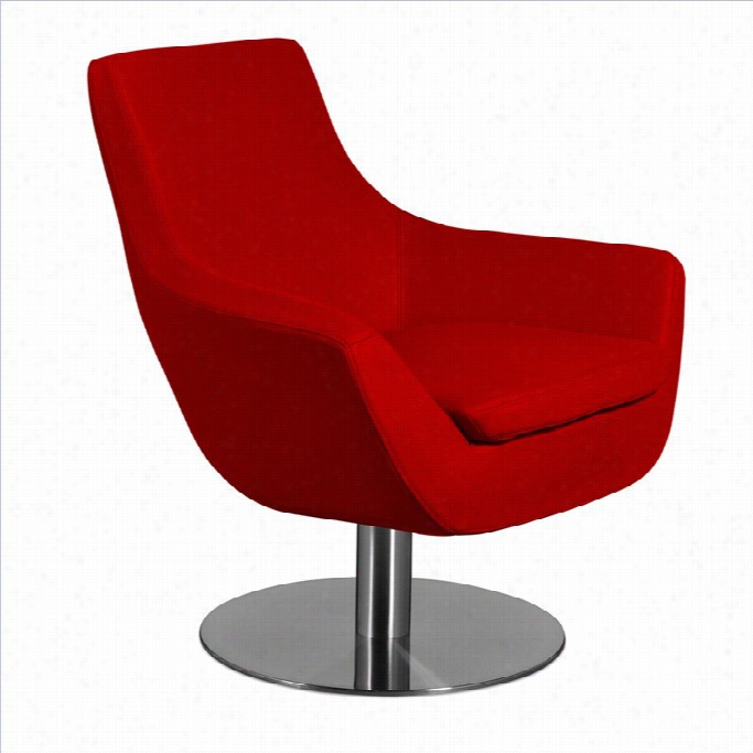 Aeon Furniture Brettt Uphholstered Lounge Chair In Red