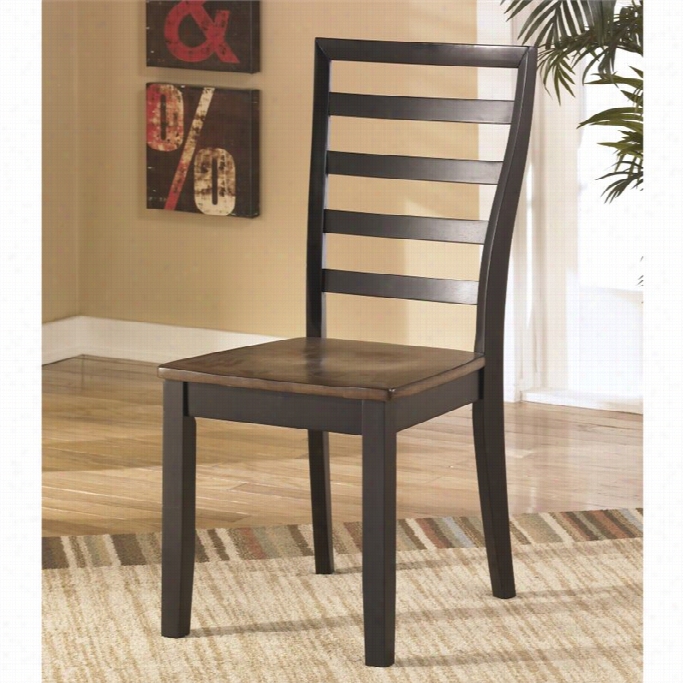 Ashley Alonzo Wwood Dinin G Side Chair In Brown