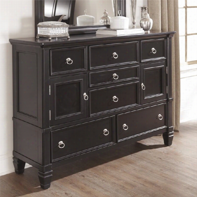 Ashley Greensburg 7 Drawer Wood Dresser In Black