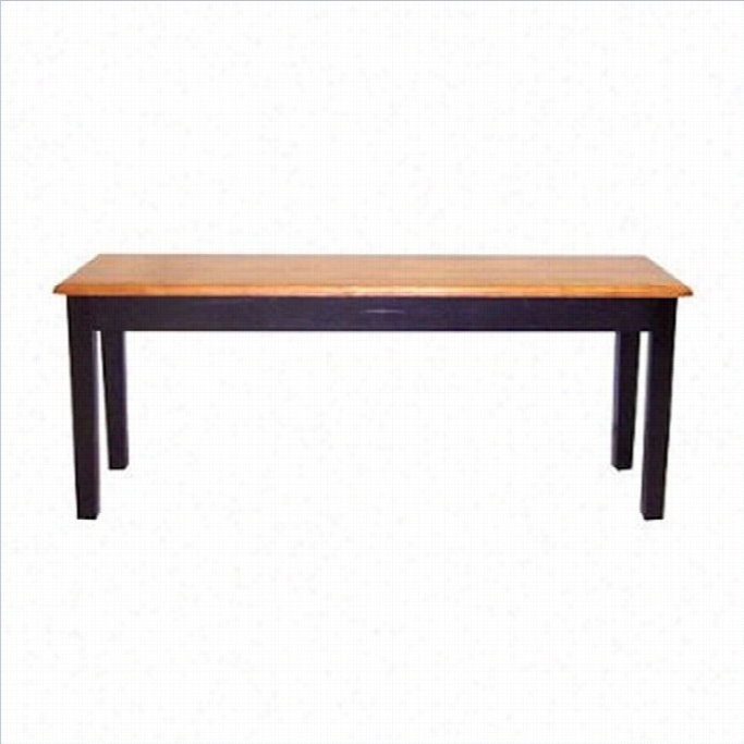 Boraam Shaker Wooddining Bench In Black And Oak