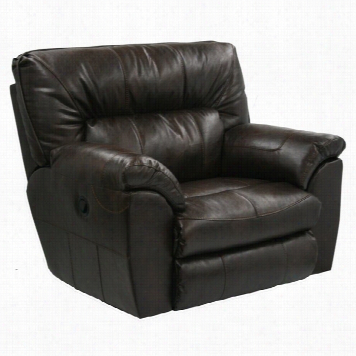 Catnapper Nolan Leathwr Power Cuddler Recliner In Godiva