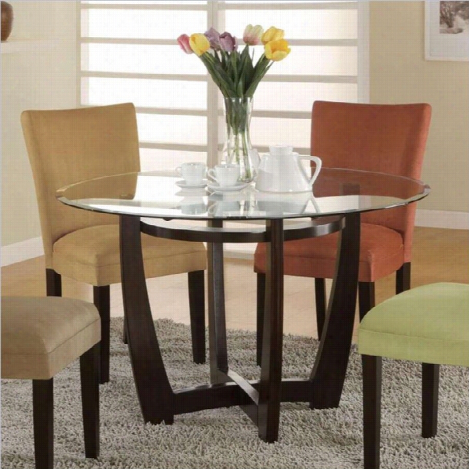 Coaster Bloomfield Round Din Ing Table In Cappuccino