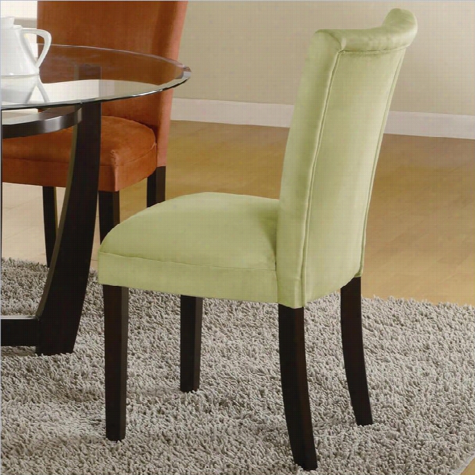 Coaster Bloomfield Upholstered Parosn Dining Chair In Light Ggreen