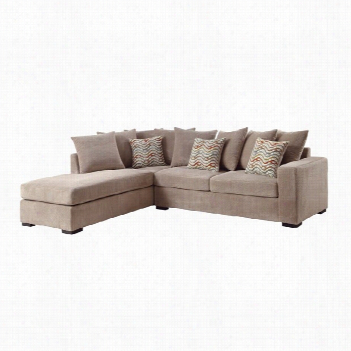 Coaster Olsonn Fabric Sectional In Ccoffee