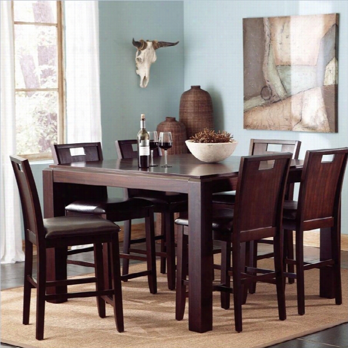 Coaster Prewitt Contemporary Counter Heig Ht Dining Flat In Deep Espresso