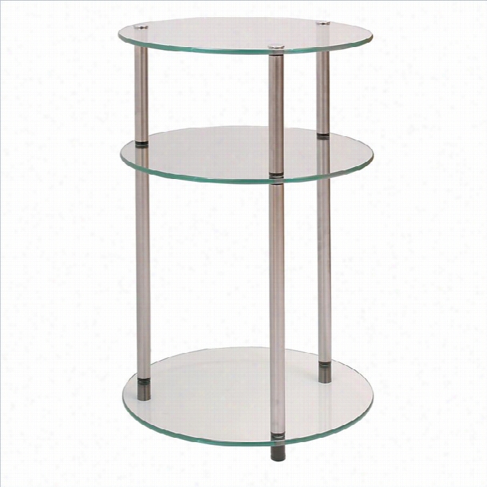Convenience Concept Classic Glass 3 Tier Round Table