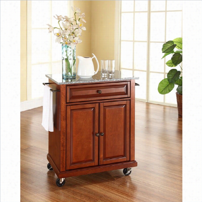 Crosley Furniture Solid Granite Top Classic Herry Kitchen Cart