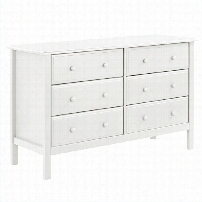 Davinci Ja Yden 6 Ddawer Double Dresser In White