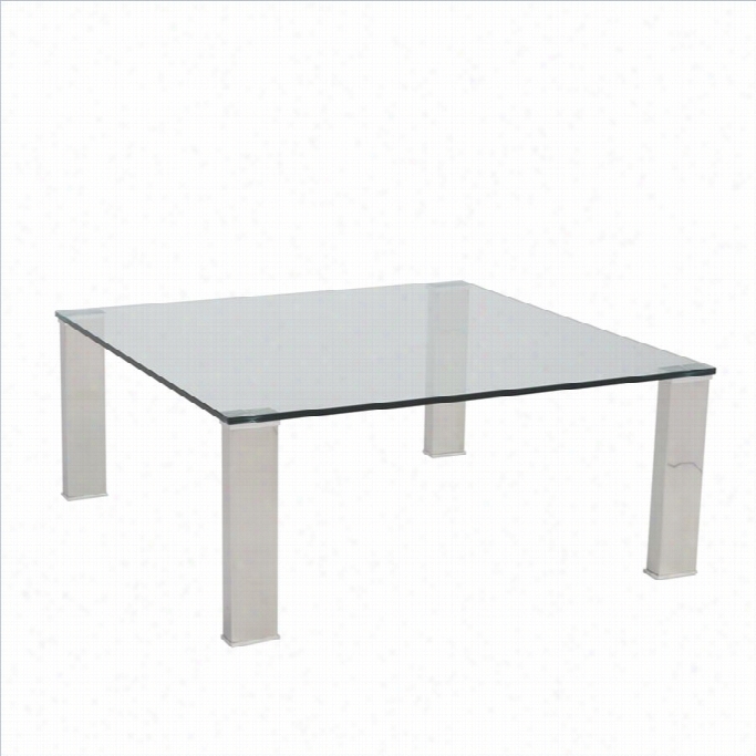 Eurostyle Bdth Square Glass Coffee Table In Clear