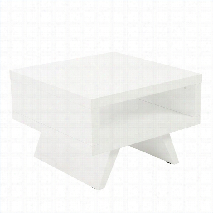 Eurostyle Monique  Side Table In White