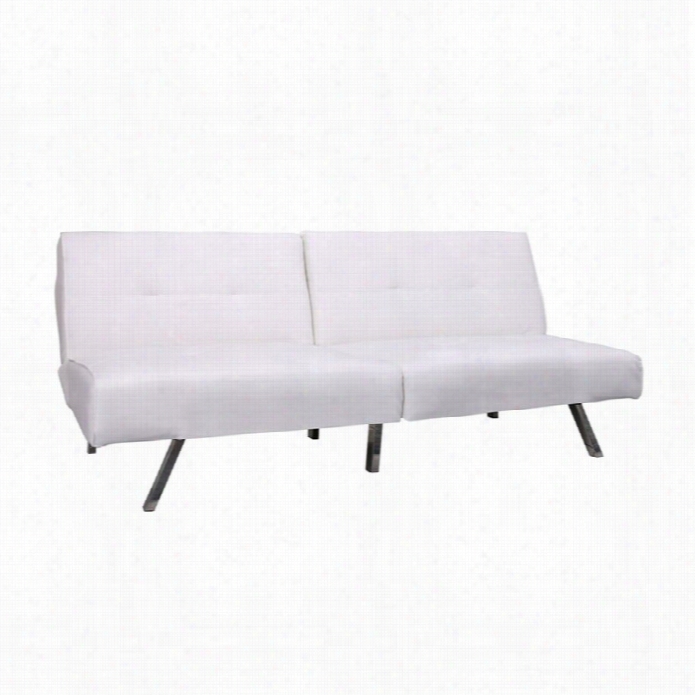 Gold Sparrow Jackosnville Faux Leather Convertible Sofa In White