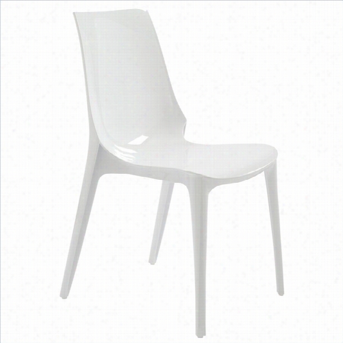 Italmodern Vanity Chair In Glossy White