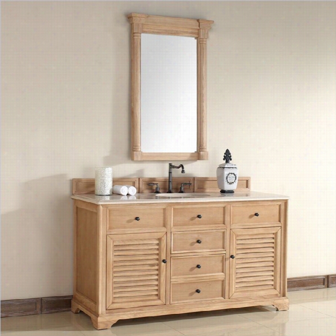 Ja Mes Martin Savannah 60 Sinle Bathroom Vanity In Natural Oak