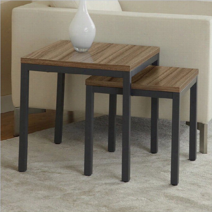 Jesper Office 100 Parson Collection Nesting Tables In Walnut(set Of 2)