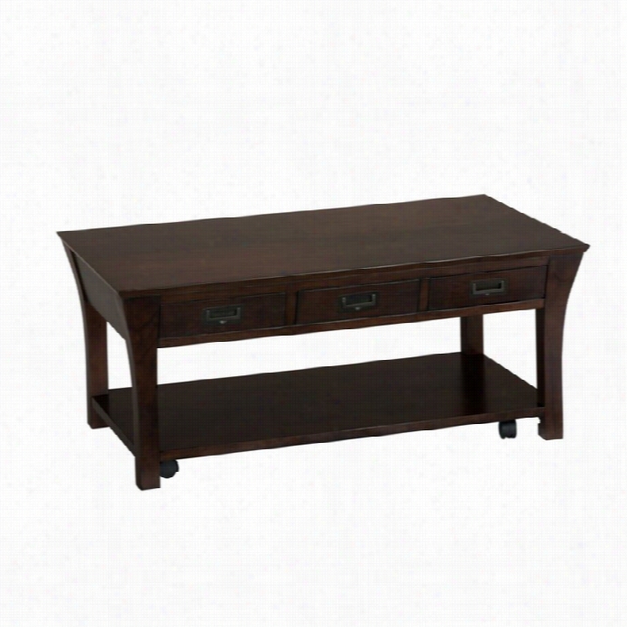 Jofran Artisanc Offee Table In Rich Dark Wood