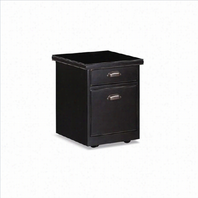 Kathy Ireland Home By Madtin Tribeca Loft 2 Drwaer Expressive  Wood File Storage Cabinet In Black