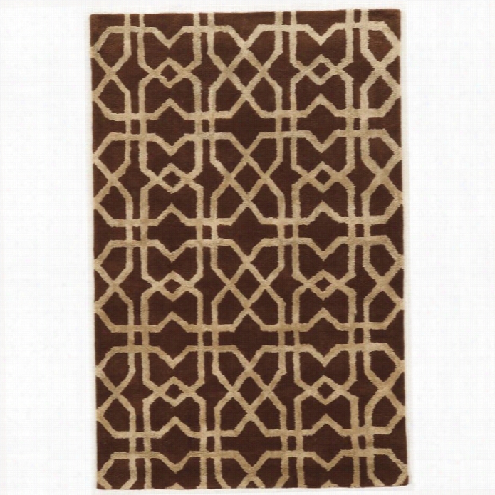Linon  Aspire 2' X 3' Hand Tufted Rugs In Brown And Sand