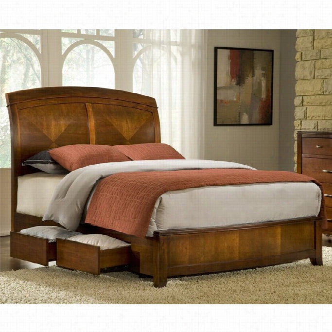 Modu Brightoon Wood Storage Bed In Cinnamon-twin