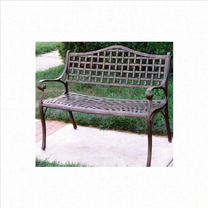 Oakland Living Elite Settee Cast Alumminium Bench-antique Bronze