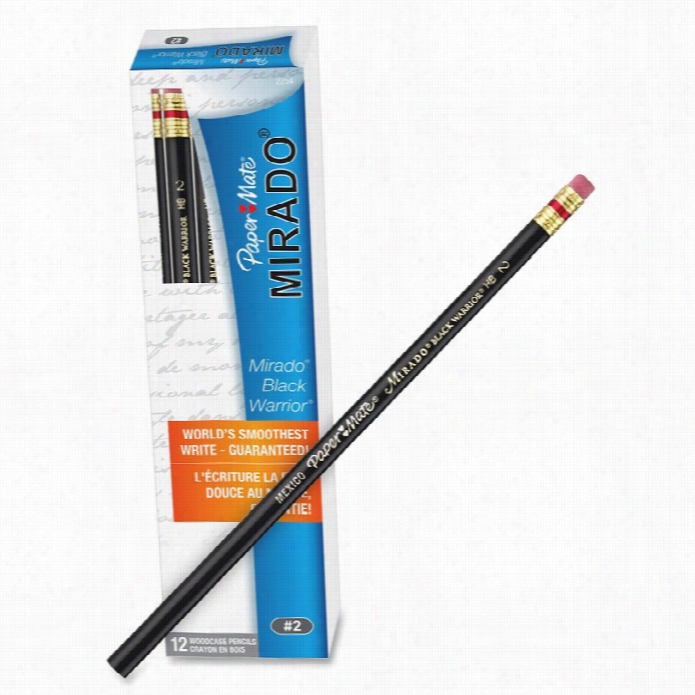 Paper Mate Mirado Classi Black Pencils With Eraser