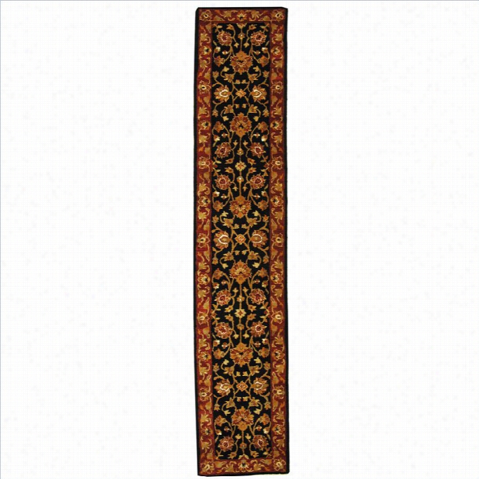 Safavvieh Heritage Runner Rug In Black / Red-2'-3 X 10'