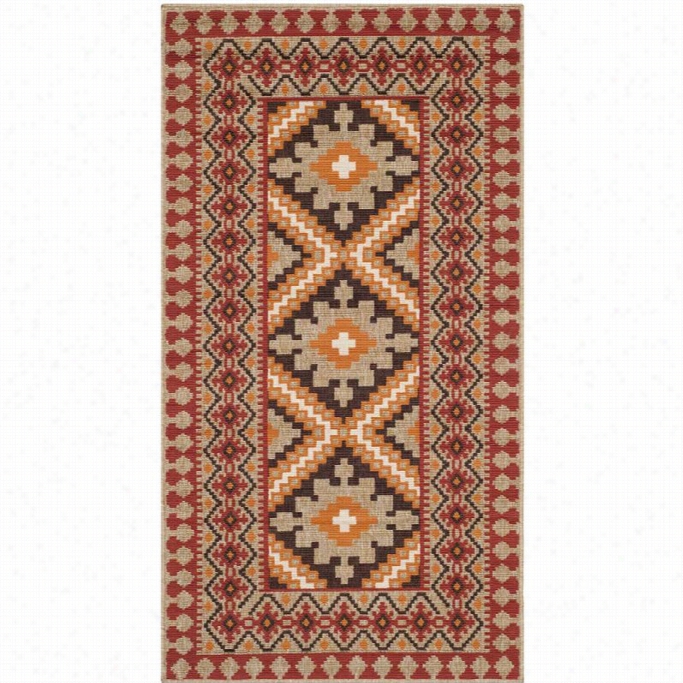 Safavieh Veranda Red Indoor Outdoor Rug - '7 X 5'