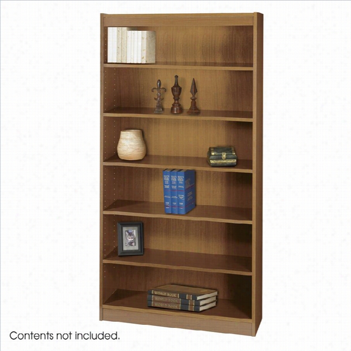 Safco Worrkspace 72h Six Shelf Square-edge Bookcase In Mexium Oak