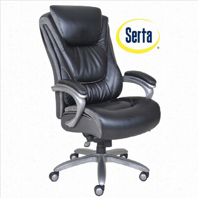 Serta By True Innovationsb Ig And Tall Smartl  Ayes Executive Office Chair In Bliss Black